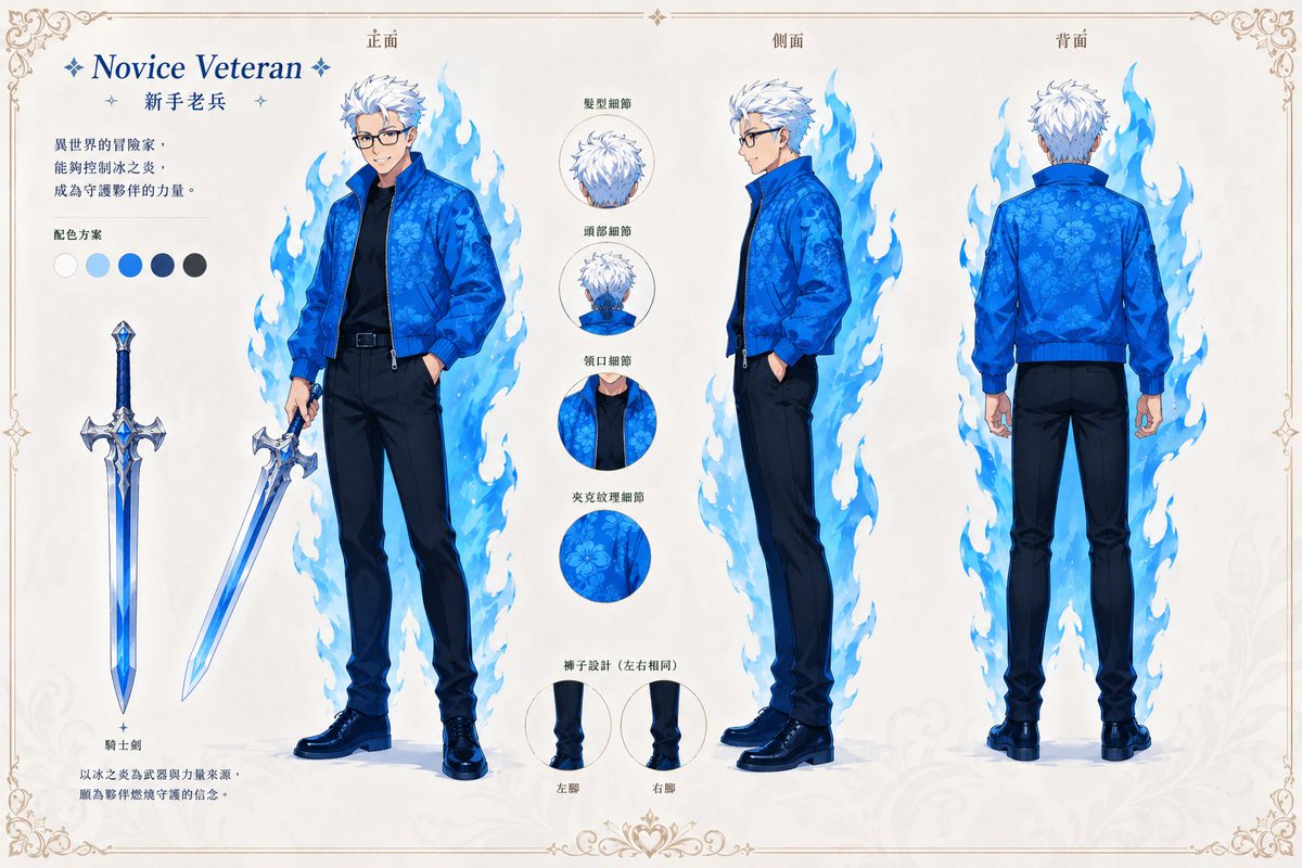 Novice Veteran Character Sheet preview image