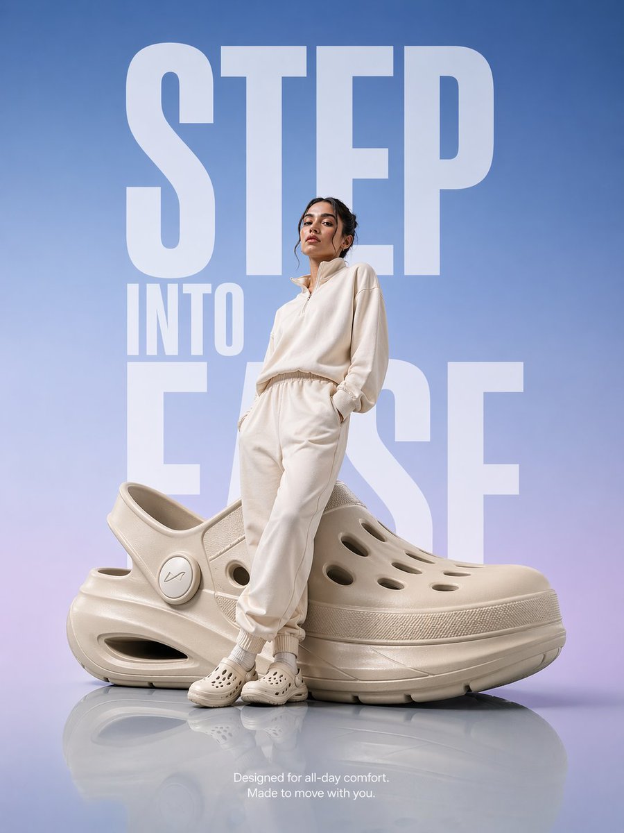 Futuristic Comfort Clog Product Advertisement preview image