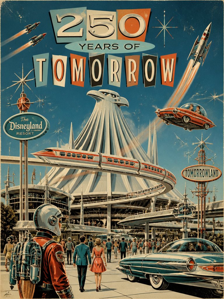 Tomorrowland Retro Streetwear Illustration preview image