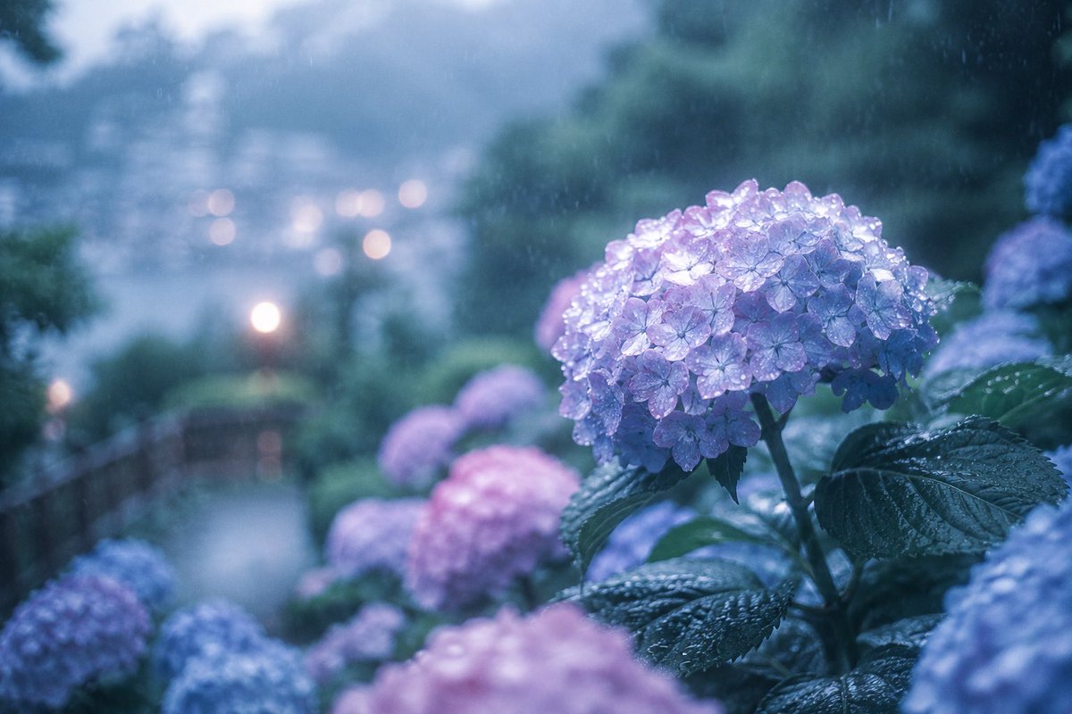 Rainy Kamakura Hydrangea Garden preview image