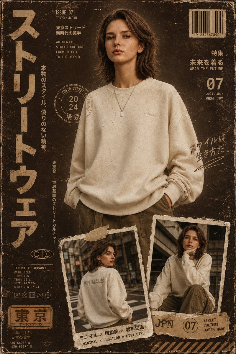 Streetwear Magazine Layout Template preview image