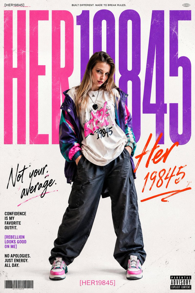 Rebellious Streetwear Magazine Poster preview image