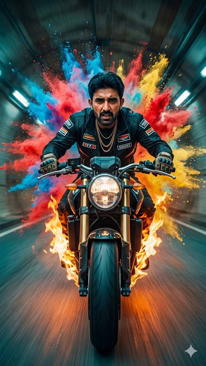 Cinematic Biker Powder Explosion preview image