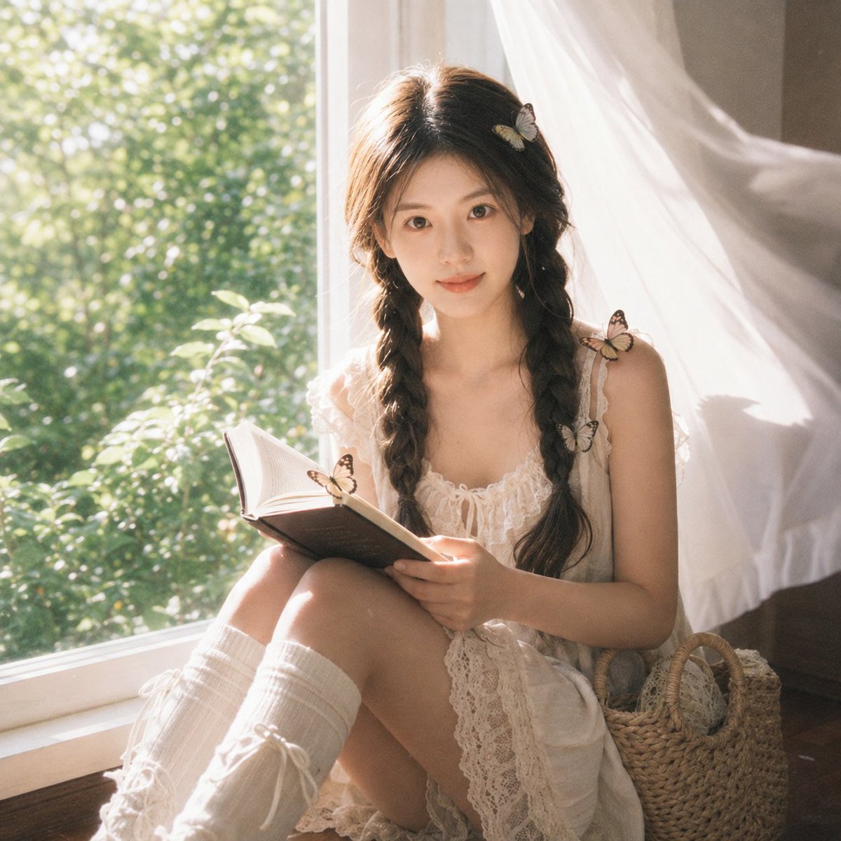 Cottagecore Cinematic Window Portrait preview image