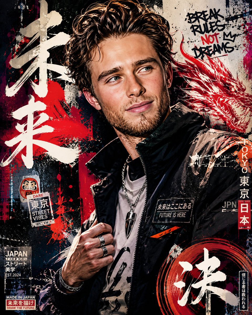 Japanese Graffiti Poster Art preview image