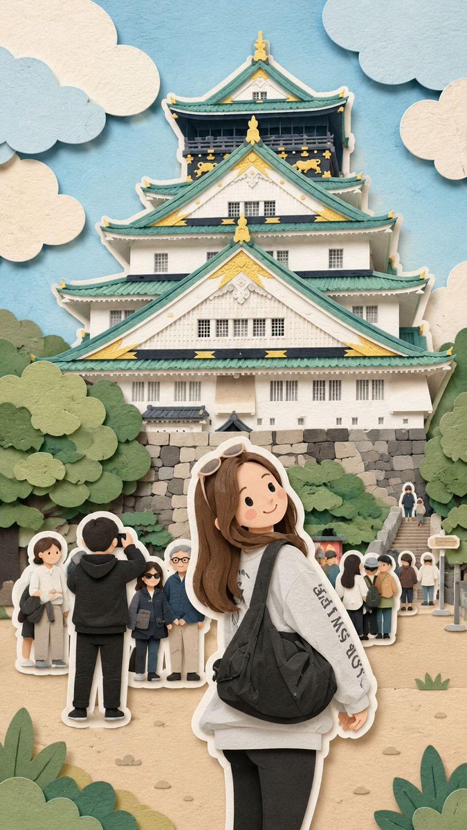Kawaii Paper-Cut Travel Diorama preview image