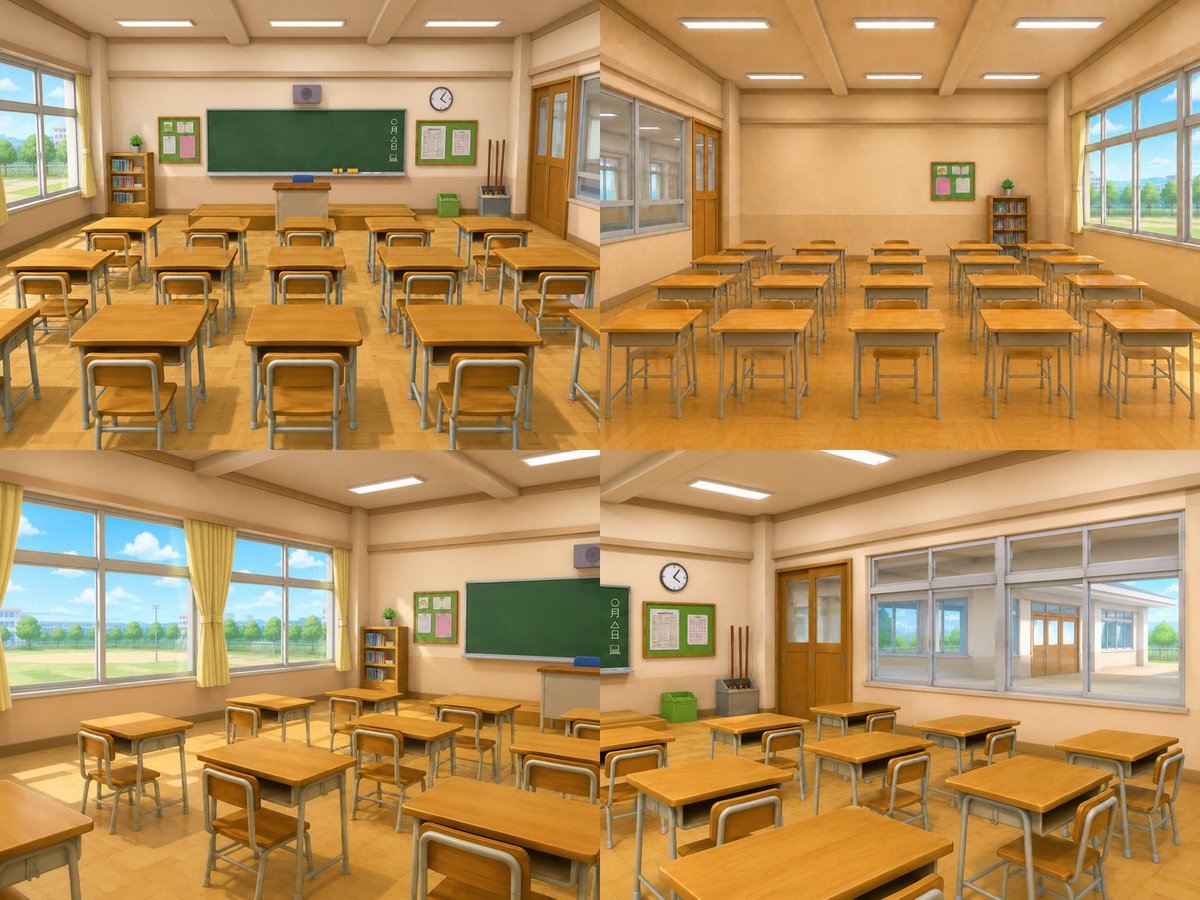 Classroom Interior Four-Way View preview image