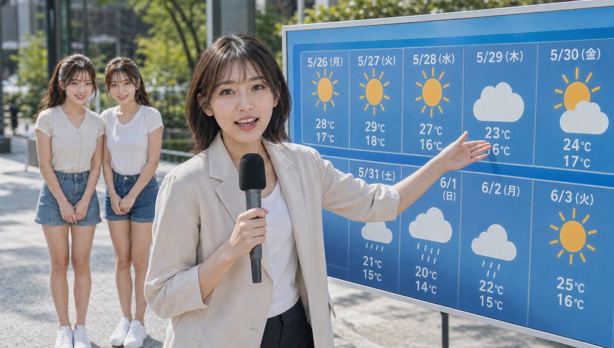 Live TV Weather Forecast Broadcast Scene preview image