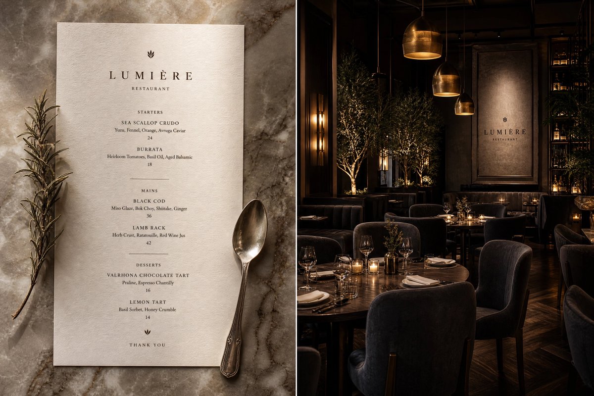 Menu-Based Restaurant Interior Design preview image