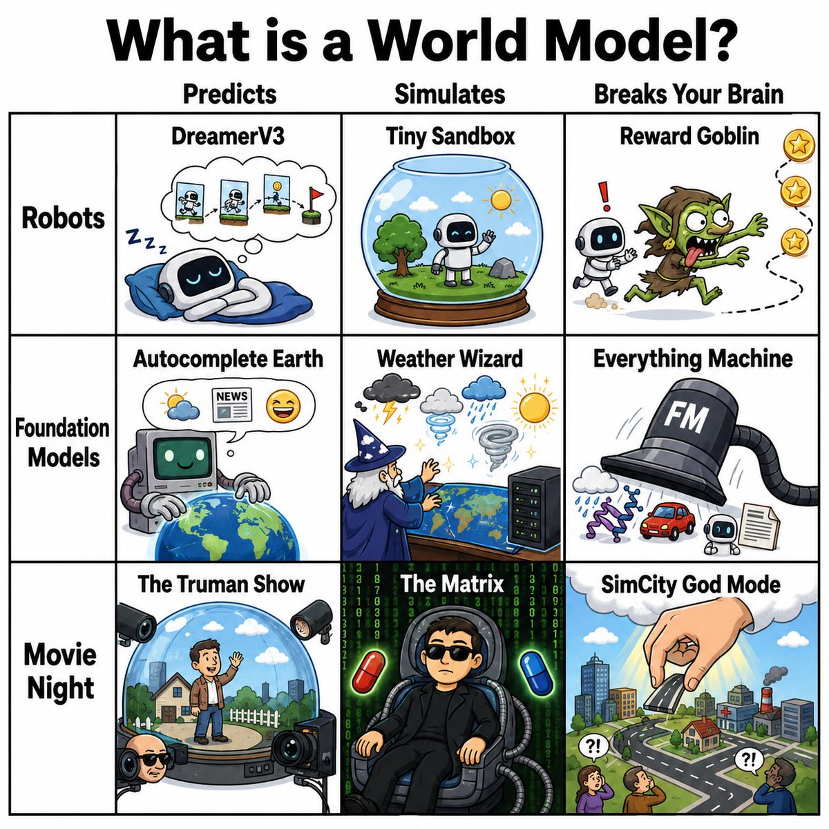 World Model Meme Grid preview image