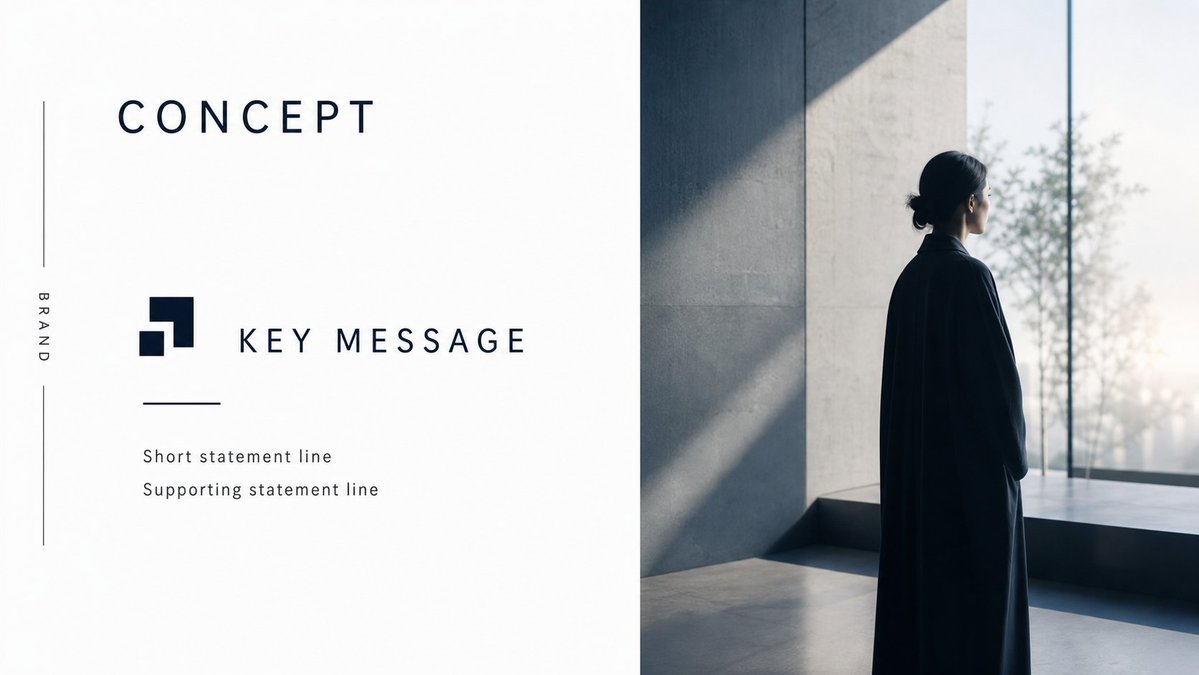 Minimal Luxury Brand Concept Slide preview image