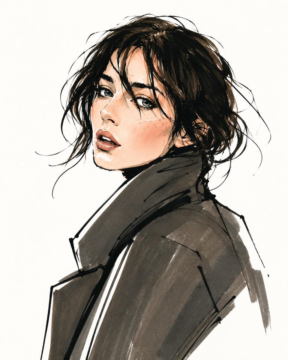 Vogue Style Fashion Sketch preview image