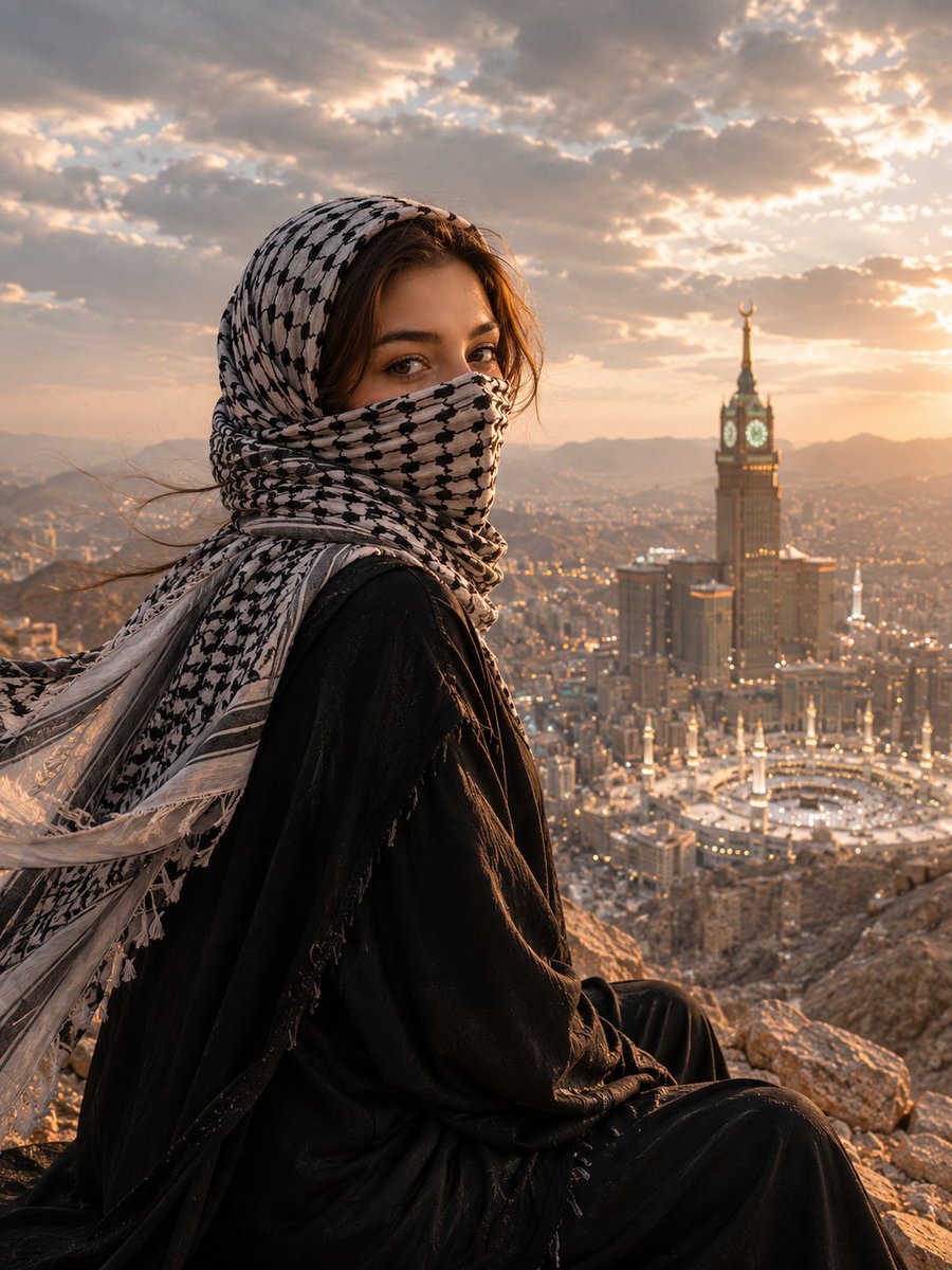 Muslim Woman Overlooking Mecca preview image