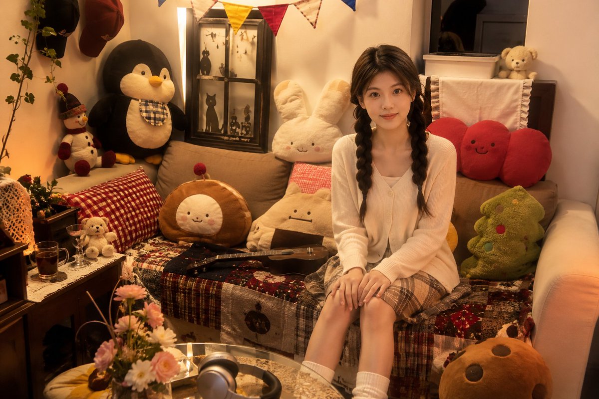 Cozy Bedroom Plush Portrait preview image