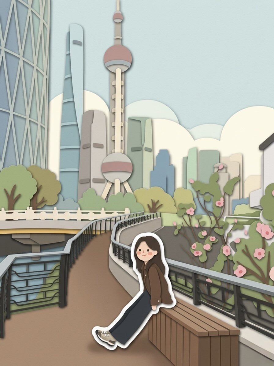 Paper-Cut Diorama Travel Sticker preview image