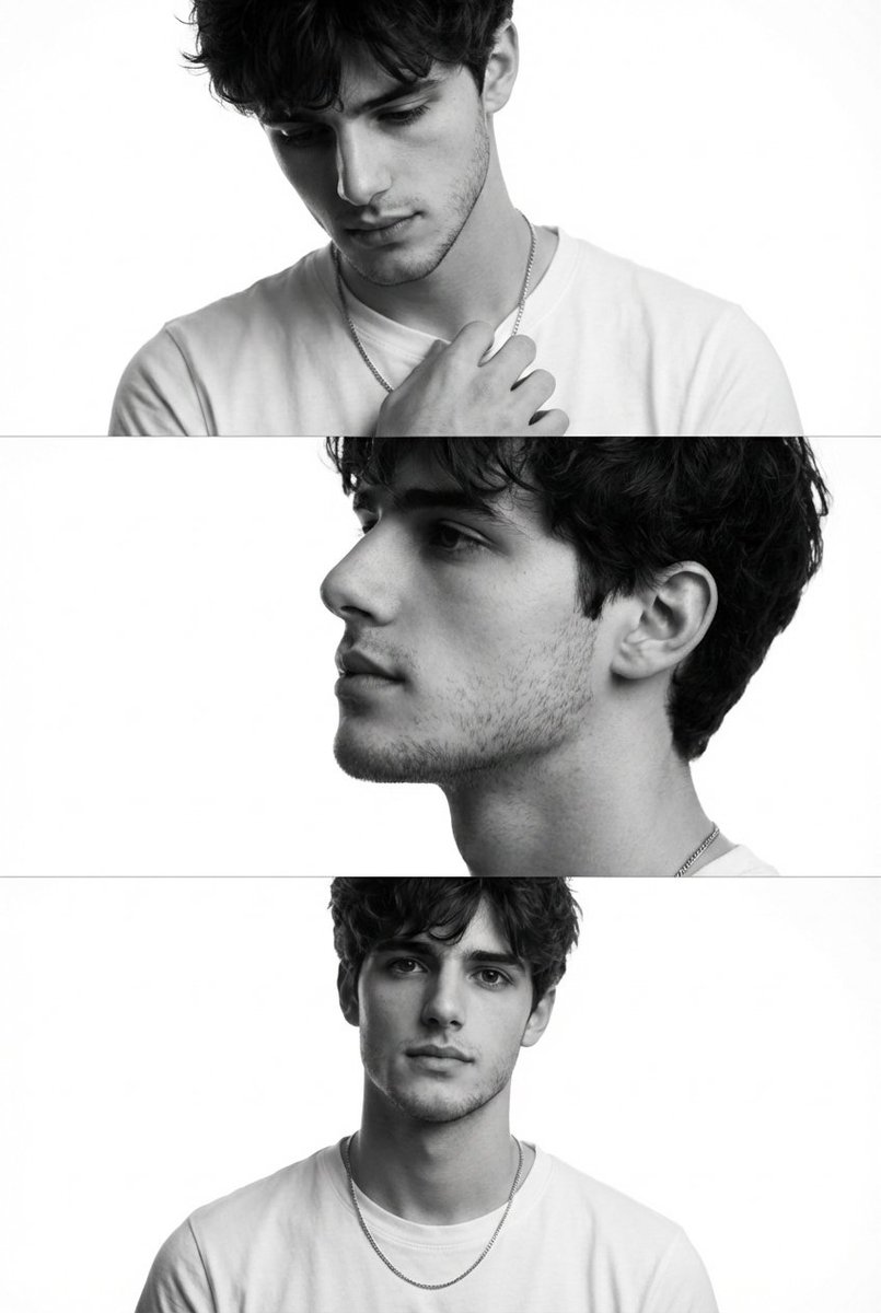 Black and White Fashion Editorial Triptych preview image