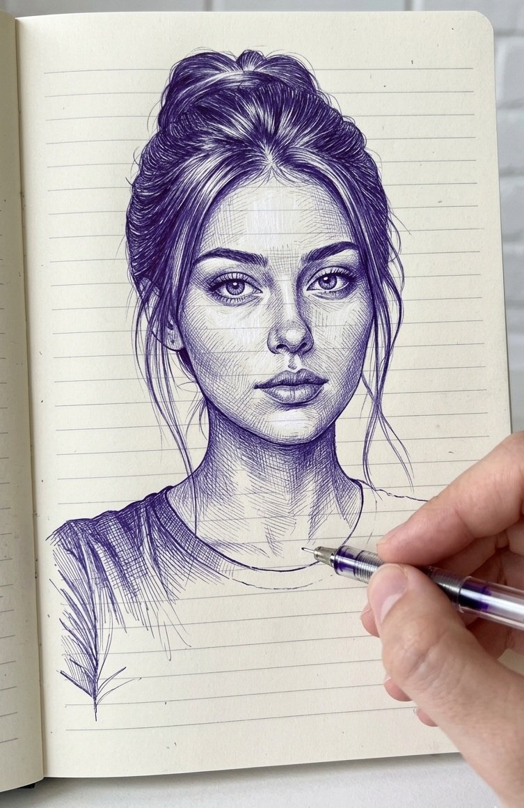 Notebook Ink Sketch Transformation preview image