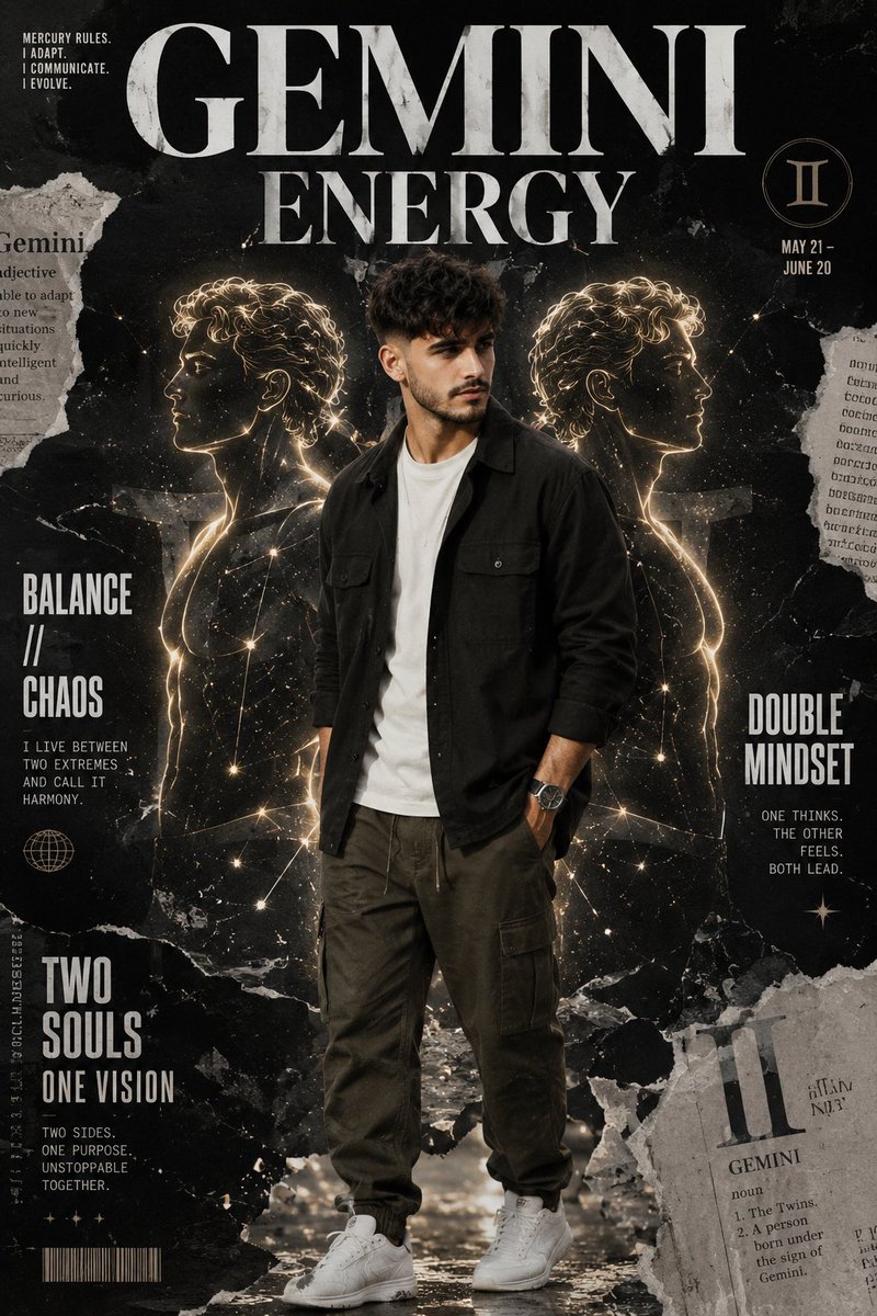 Ultra-Realistic Zodiac Editorial Poster preview image