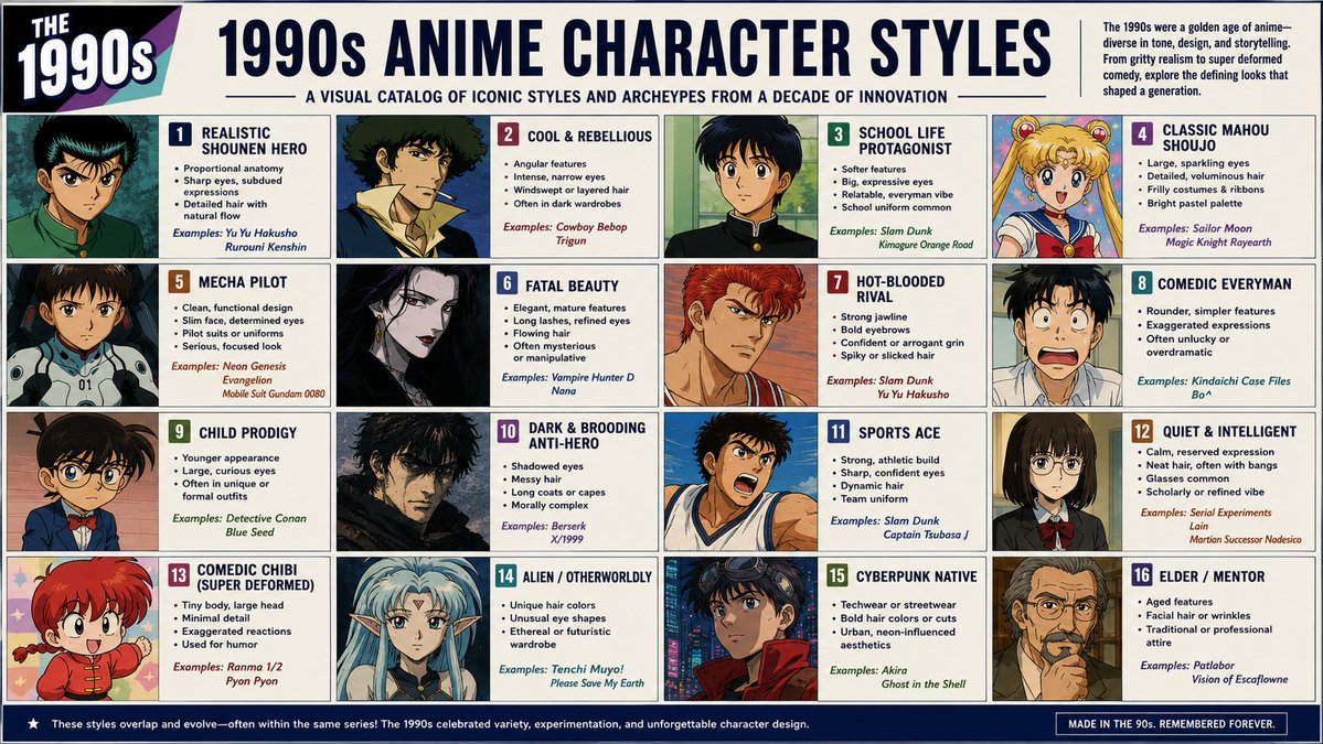 Anime Style Infographic Catalog preview image
