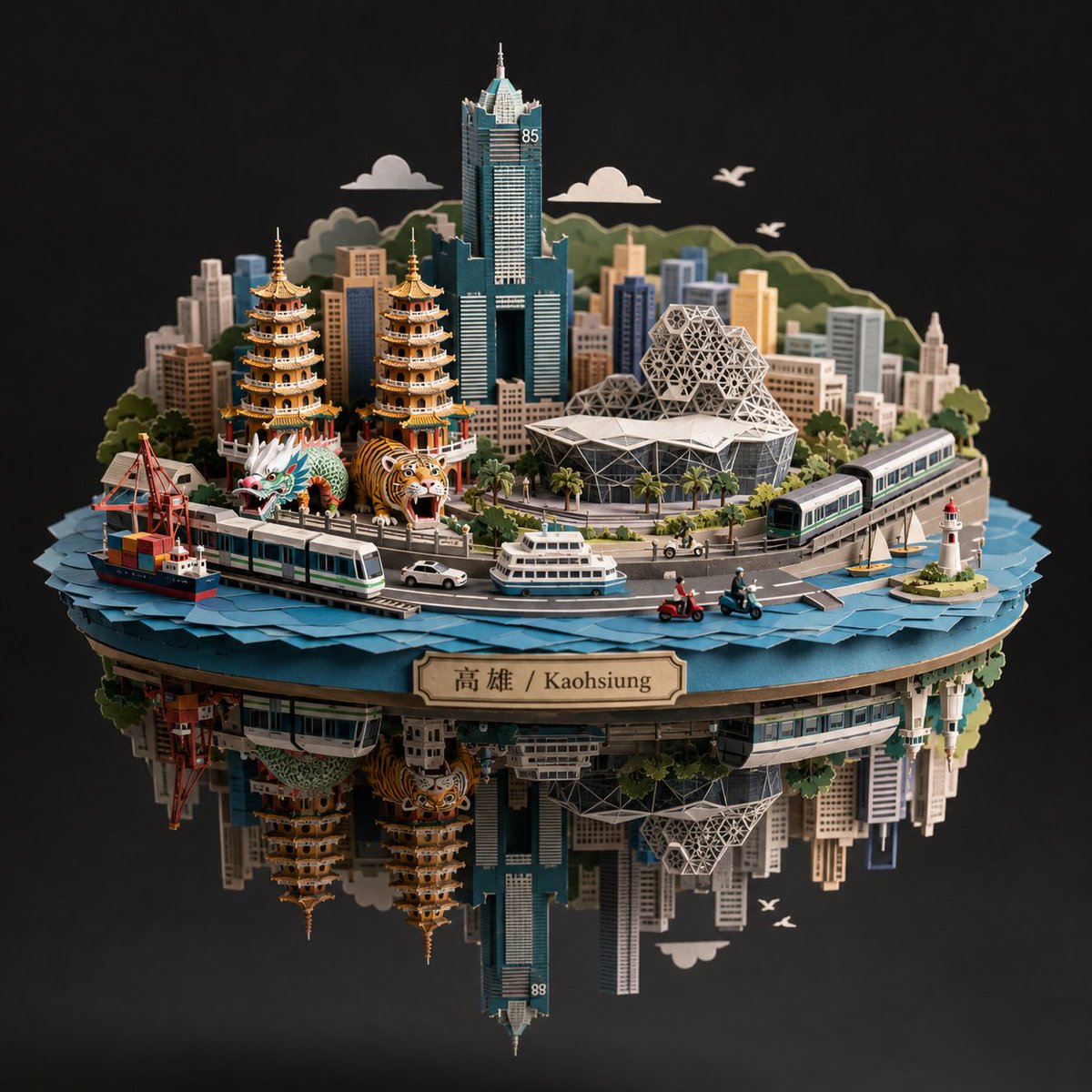 Kaohsiung Spherical Paper City Diorama preview image