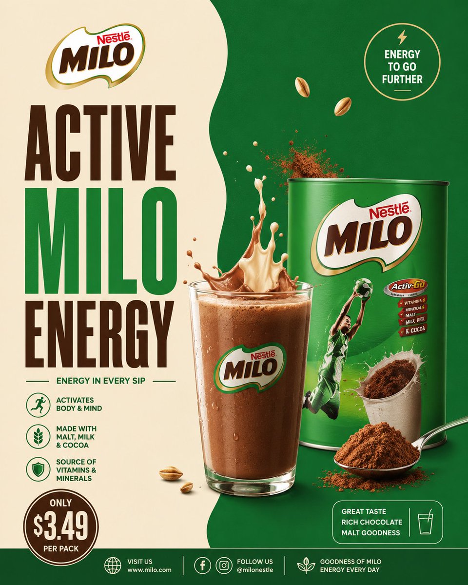 Milo Cocoa Energy Poster preview image