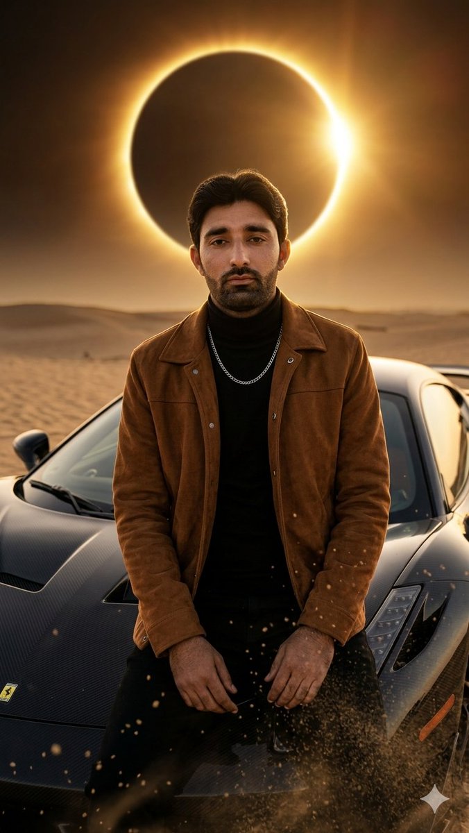 Desert Eclipse Sports Car Portrait preview image