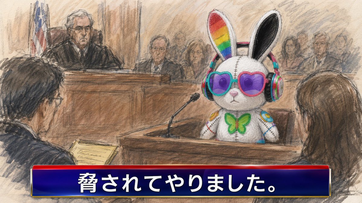 Courtroom Sketch Rabbit Witness preview image