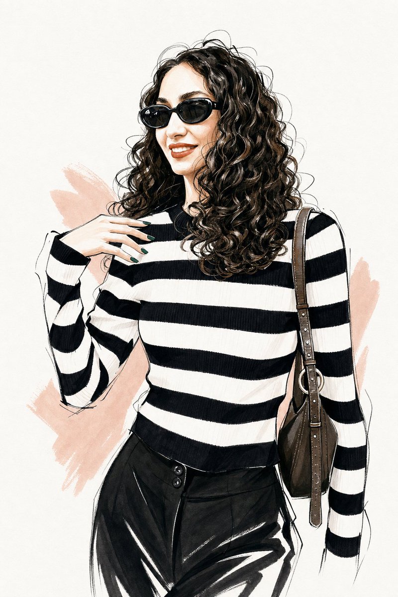 Vogue Style Fashion Illustration Sketch preview image