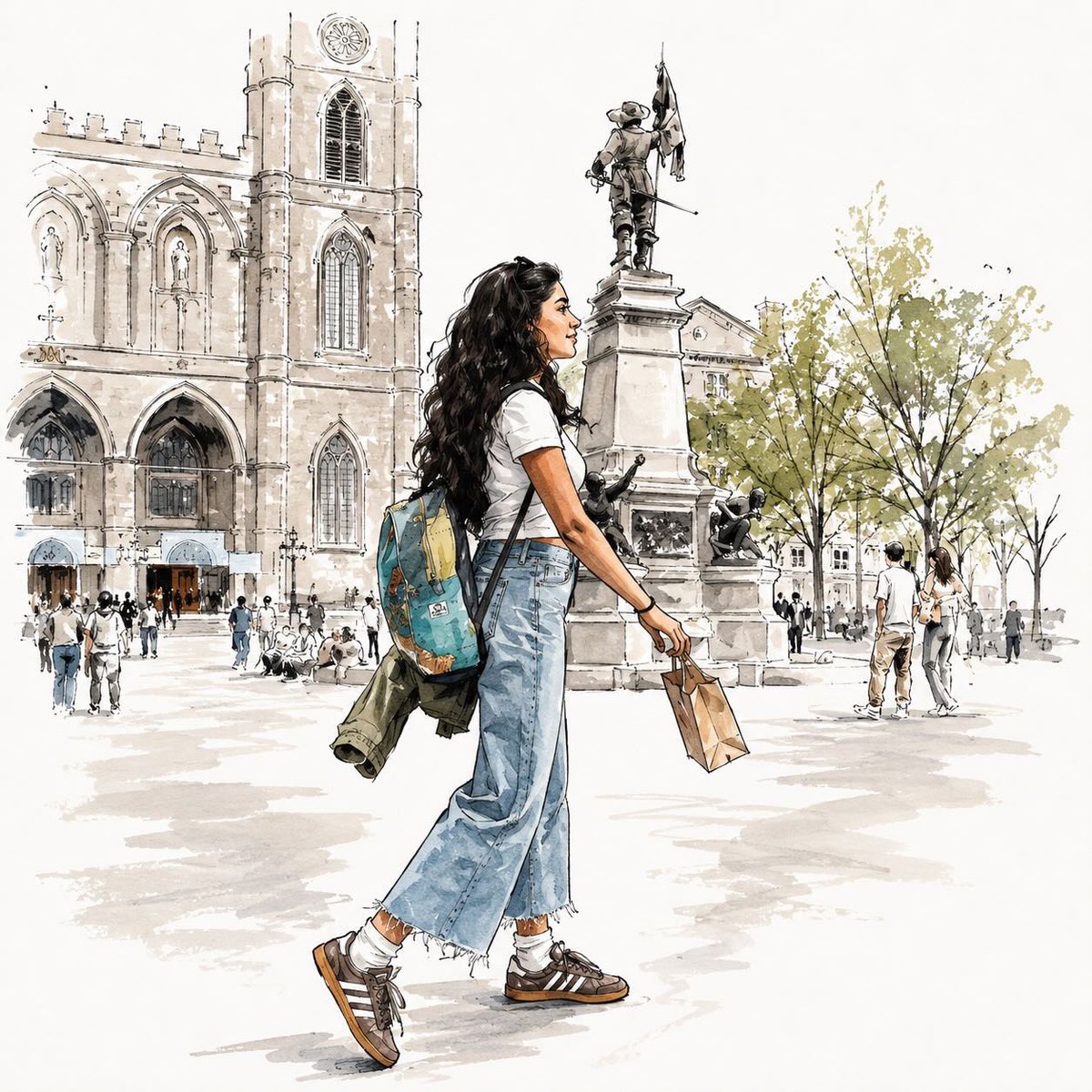 Vogue Style Fashion Illustration Sketch preview image