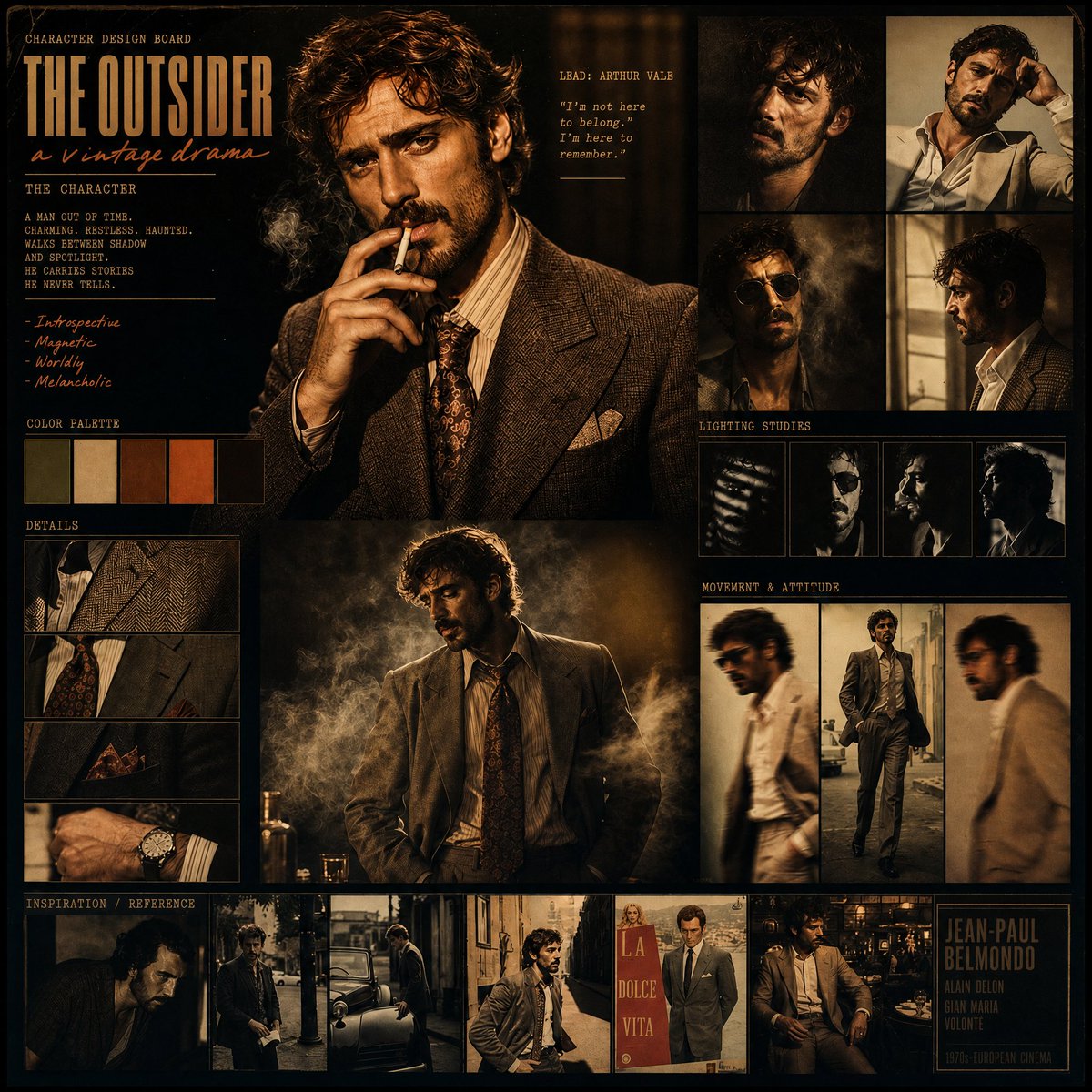 Vintage Drama Character Board preview image