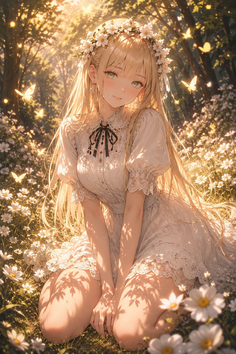 Enchanted Anime Style Meadow Girl preview image