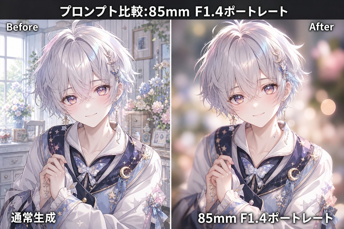 85mm F1.4 Anime Portrait Comparison preview image