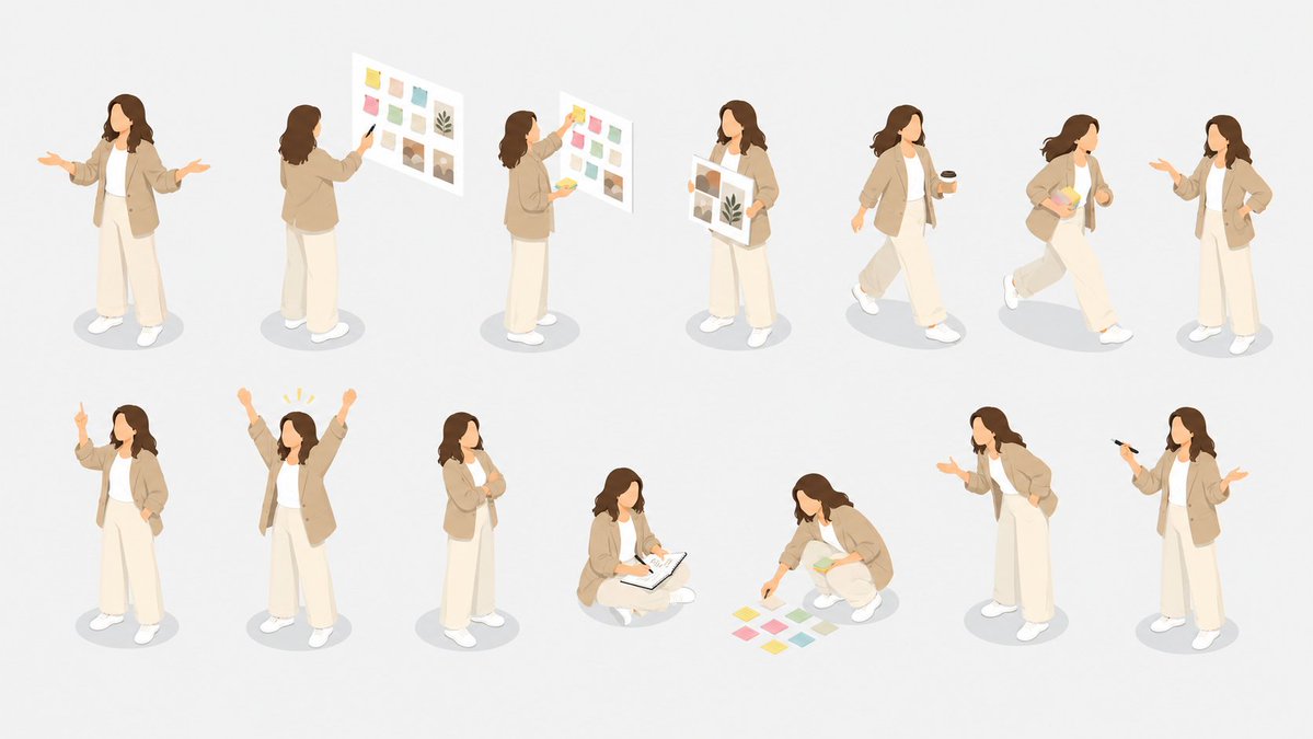 Isometric Presenter Pose Sheet preview image