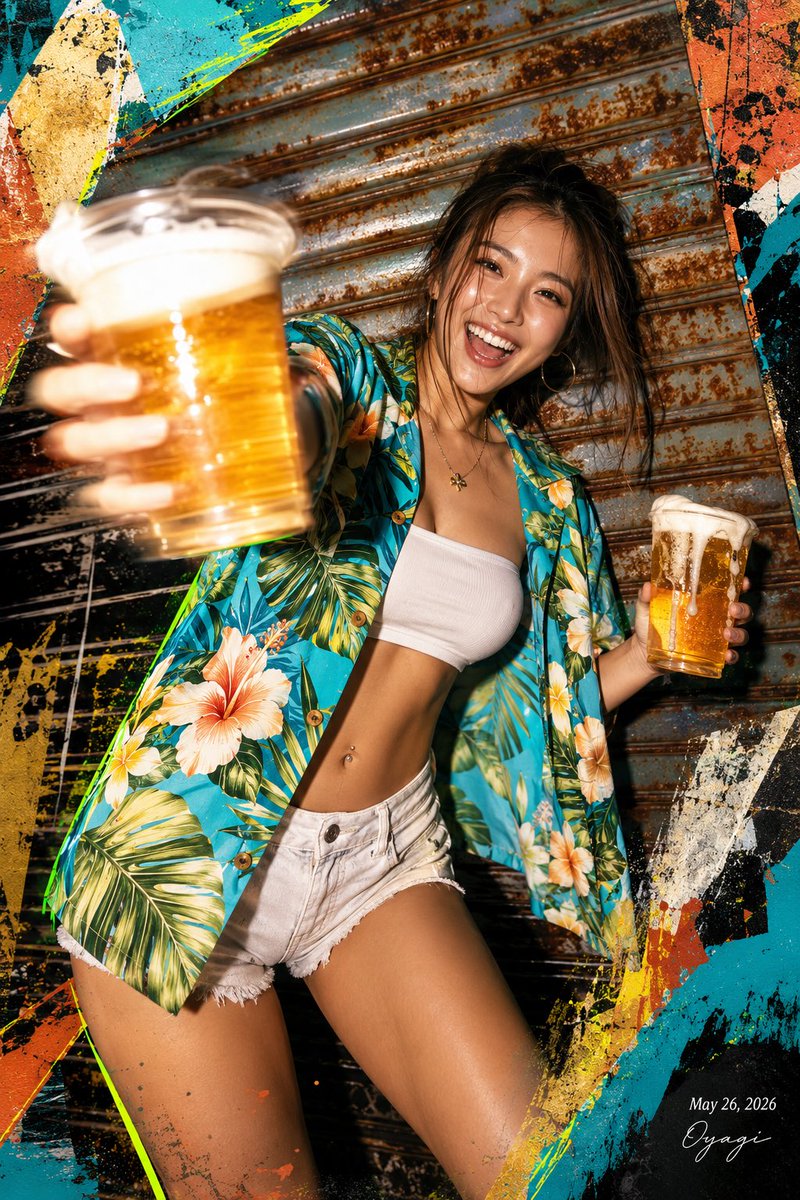 Tropical Beer Party Poster preview image