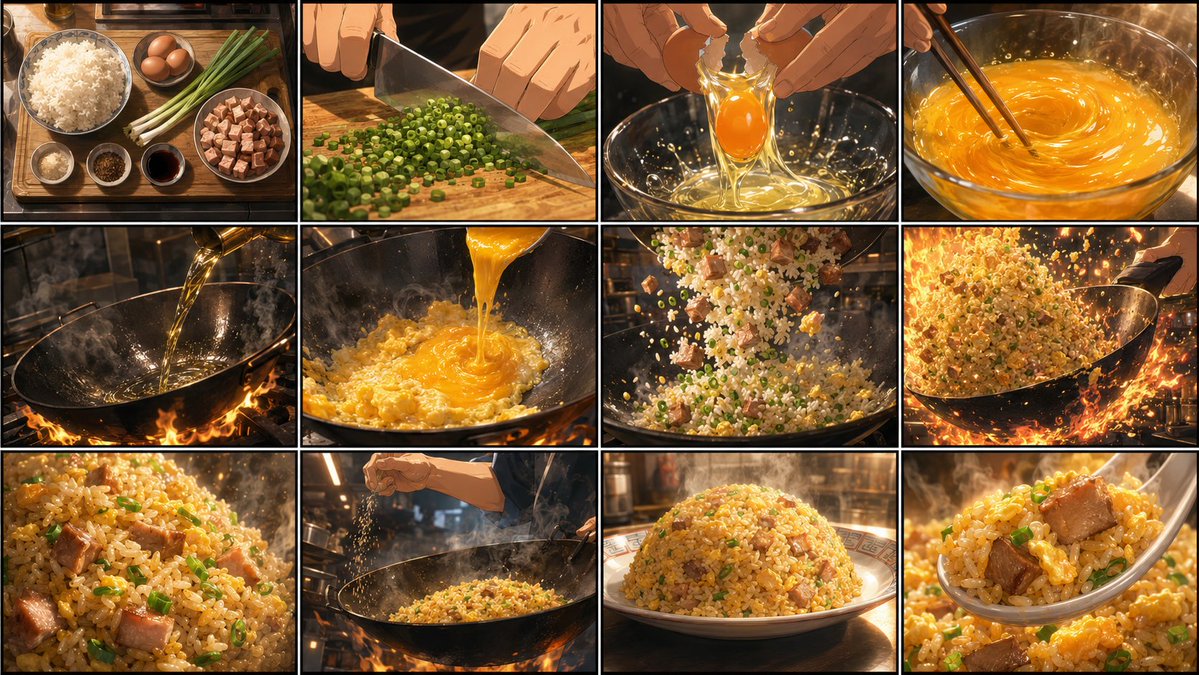 Golden Fried Rice Storyboard Sheet preview image