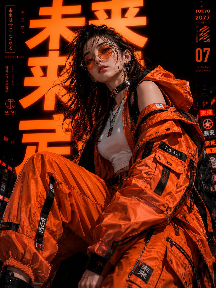 Cyberpunk Tokyo Fashion Portrait preview image