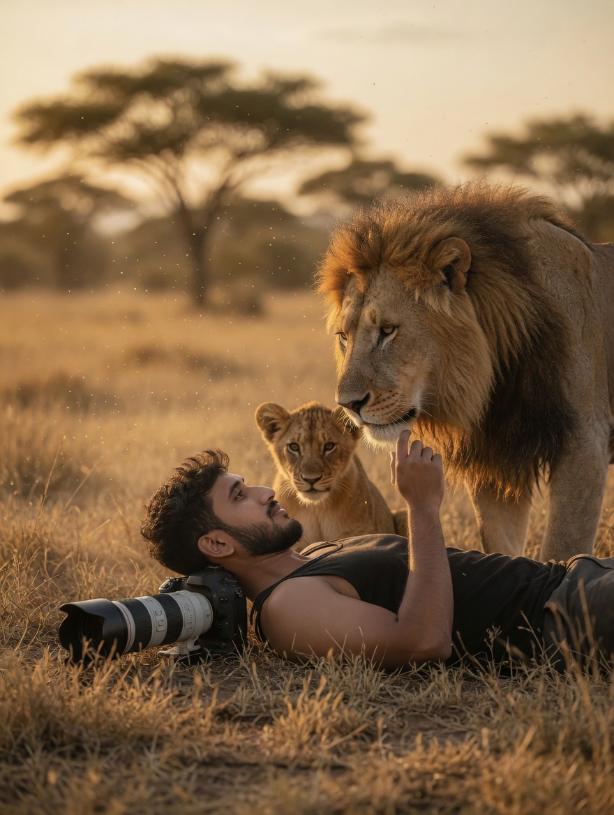 Savanna Portrait with Lions preview image