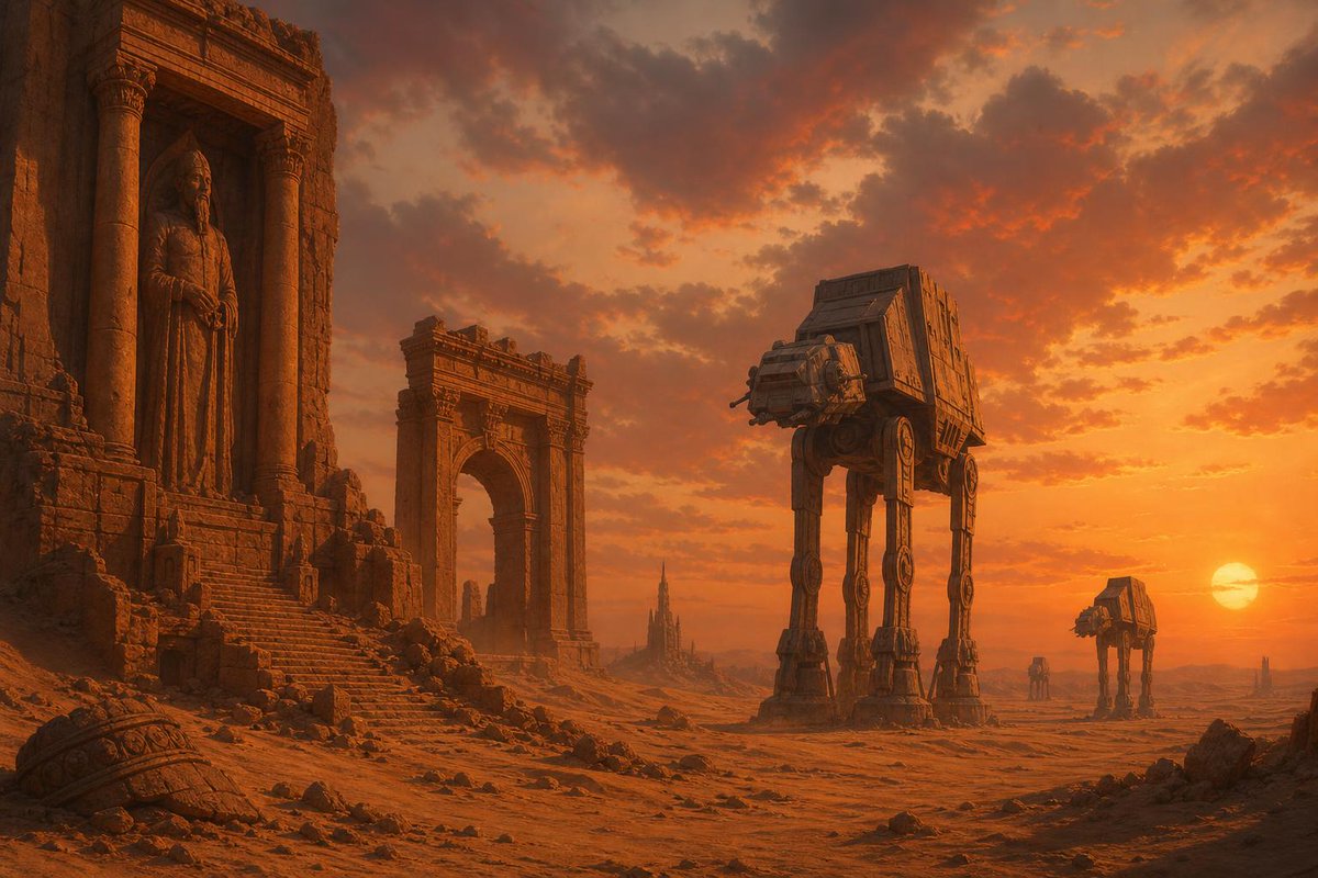 Sci-Fi Ancient Ruins in the Desert preview image