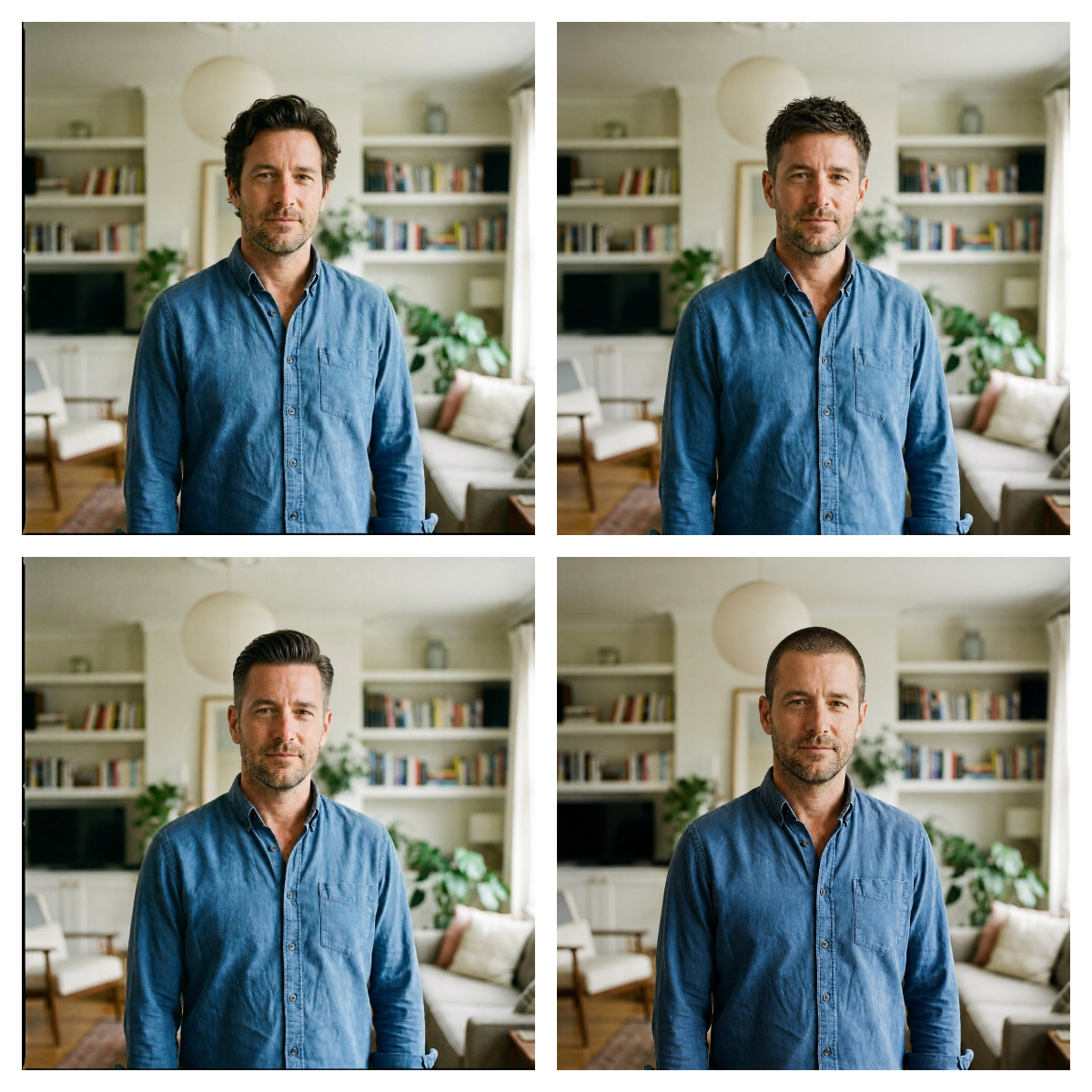 Four Haircut Comparison Grid preview image