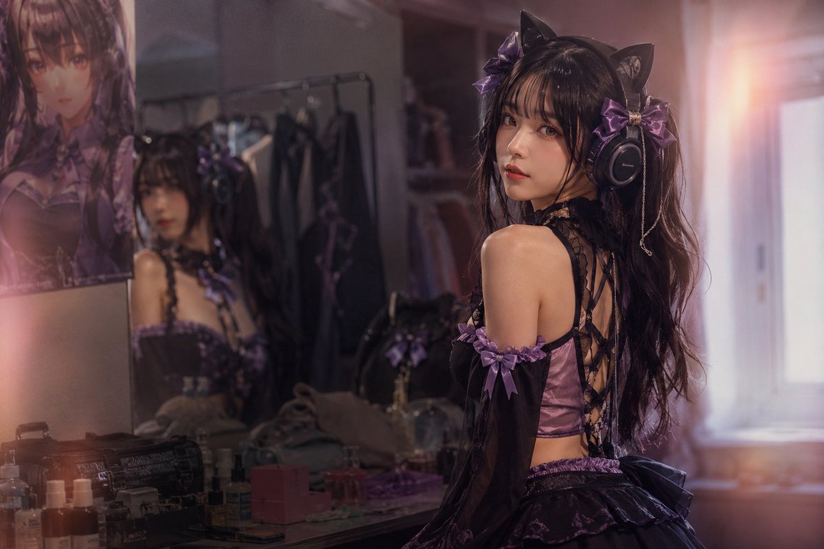 Gothic Catgirl Cosplay Dressing Room preview image