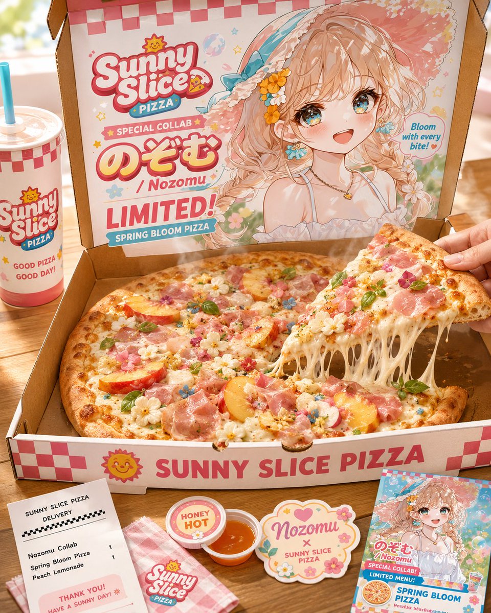 Sunny Slice Anime Pizza Collab Ad preview image