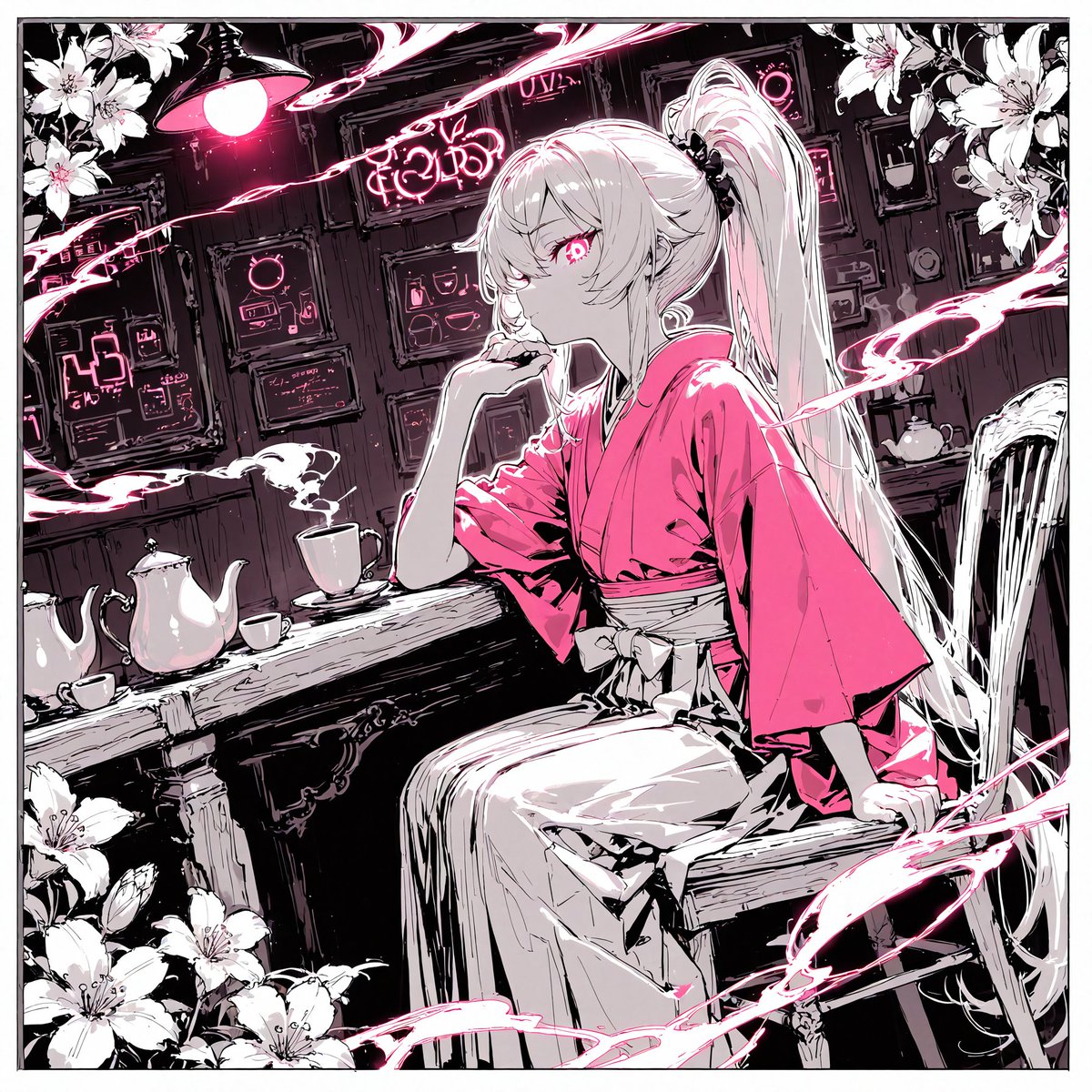 Cyberpunk Kimono Tea Room preview image