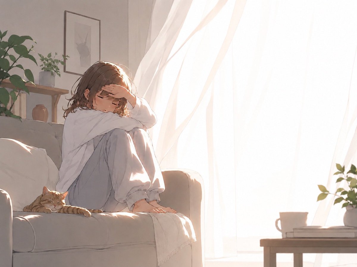 Backlit Morning Sofa Anime Scene preview image