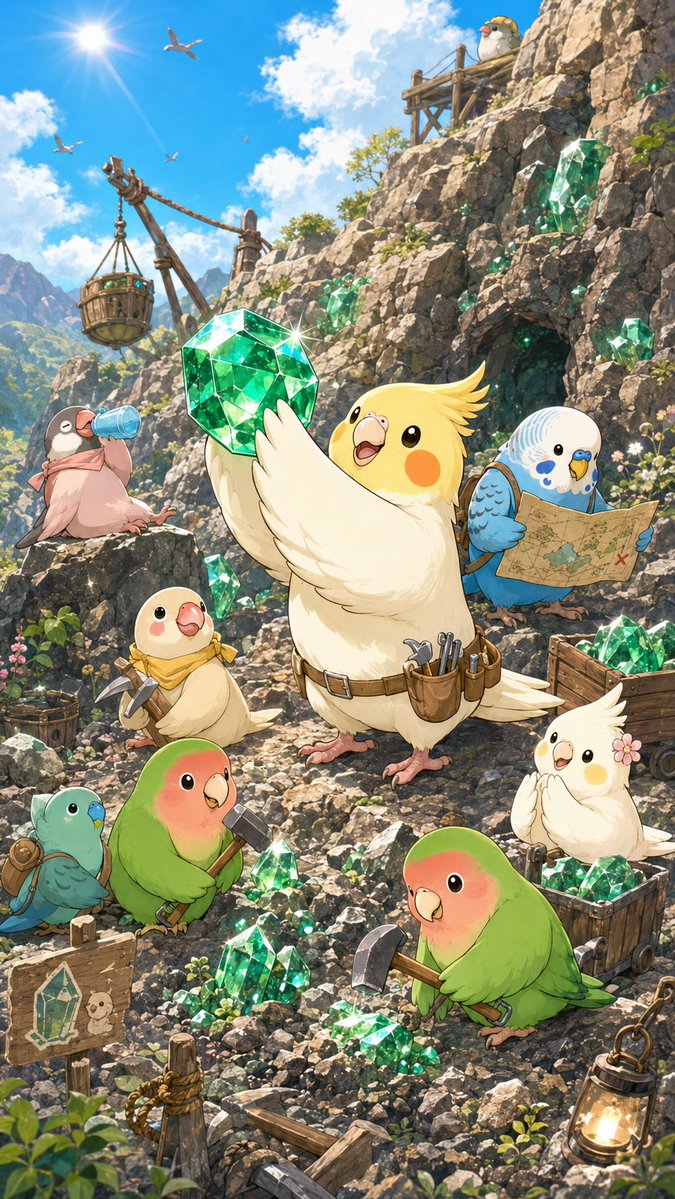 Cute Bird Emerald Mine Adventure preview image