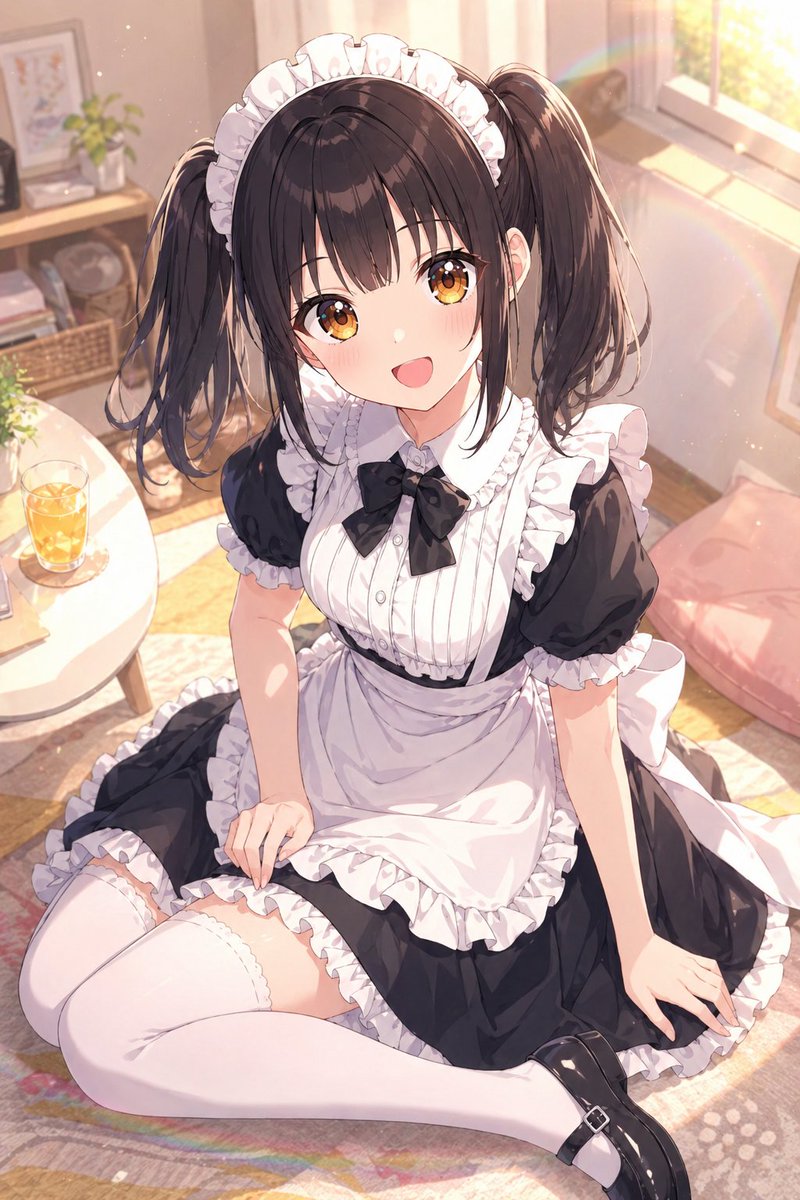 Sunlit Anime Maid Portrait preview image