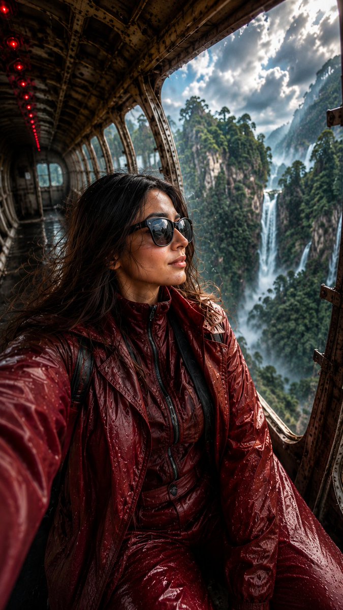 Abandoned Airplane Jungle Selfie preview image