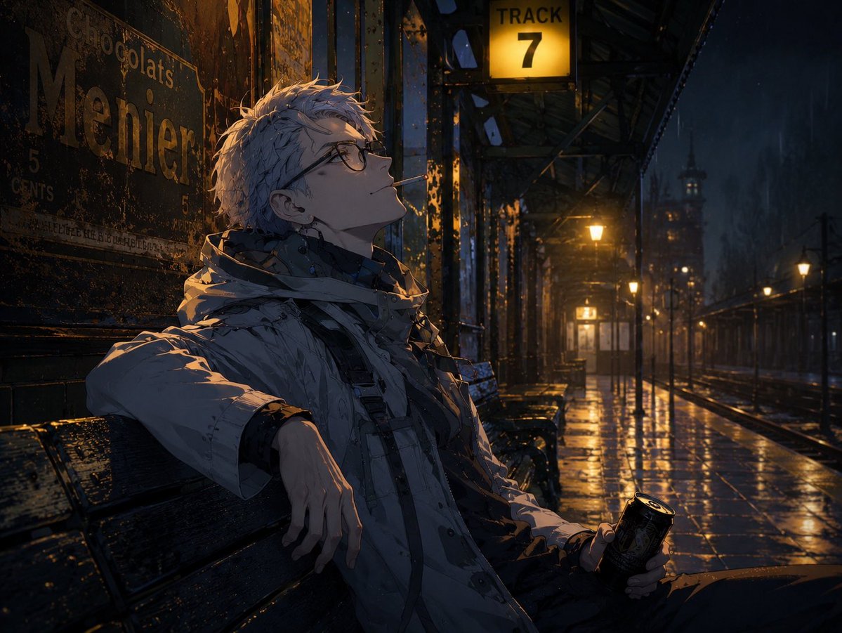 Cinematic Game Character in Midnight Station preview image