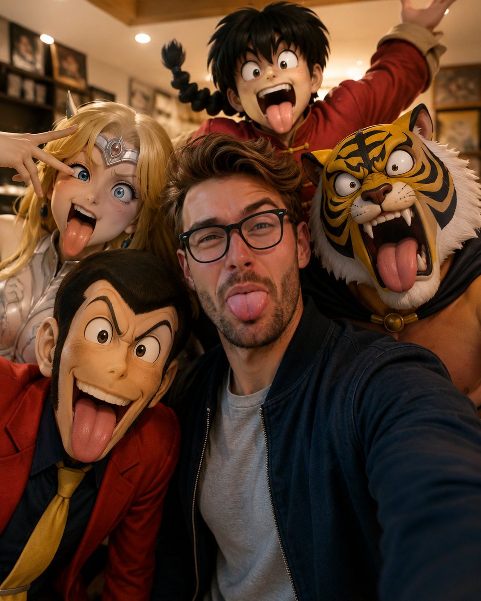 Realistic Selfie with Cartoon Characters preview image