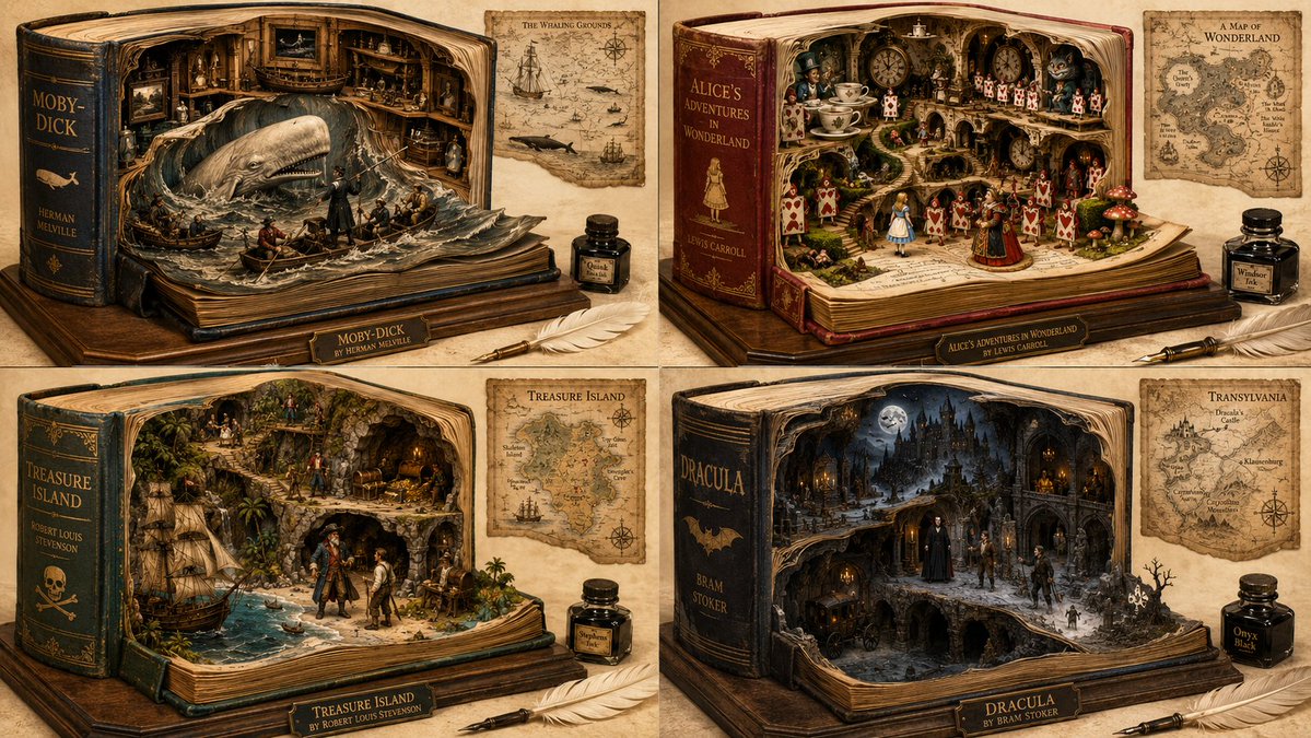 Magical Fantasy Book Diorama Grid preview image