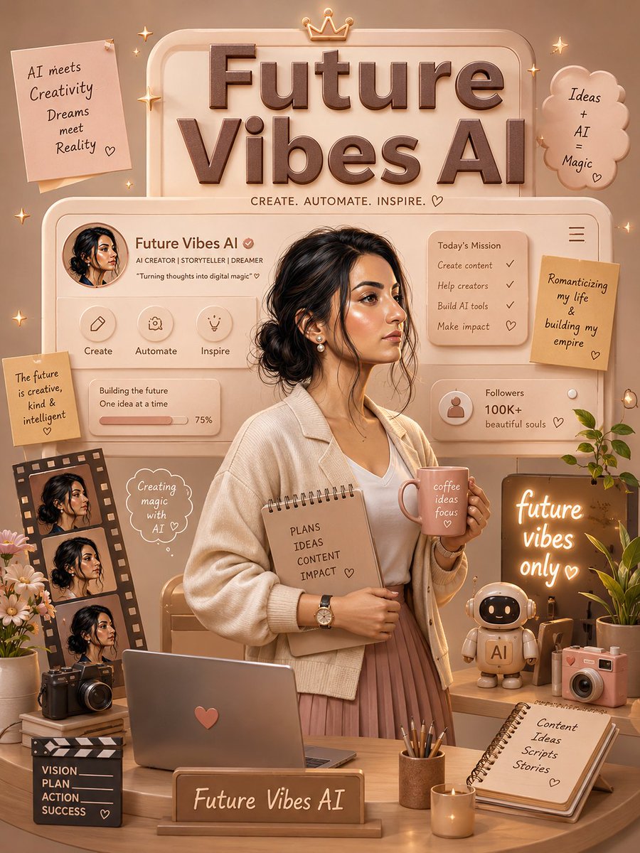 3D Luxury Creator Workspace Poster preview image